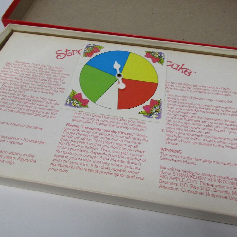 Strawberry Shortcake in Big Apple City Board Game 1981 TV Special 100% Complete - Picture 7 of 8